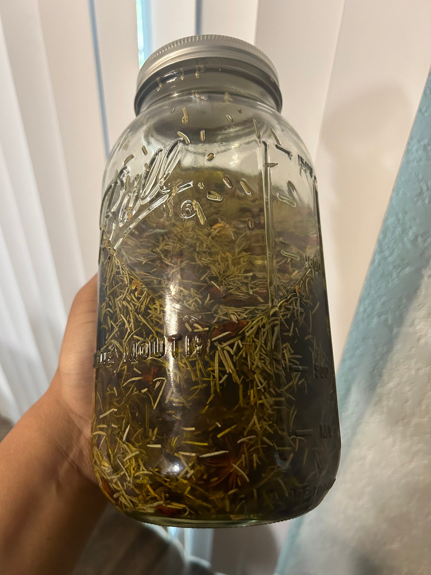Double infused Herbal Hair growth with herbs 4oz( With herbs)